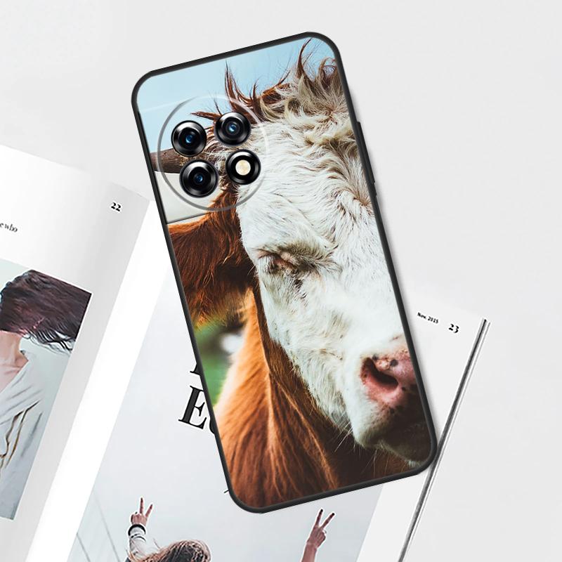 

Funny Cow Face Case For OnePlus Nord 5 CE 2 3 4 Lite N20 N30 OnePlus 13T 13R 12R 9 10 Pro 11 12 13 15 Cover OnePlus Nord CE 2