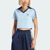 adidas Originals Short-Sleeved Polo Shirt for Women, Blue