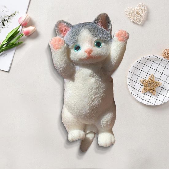 Realistic Cat Squeeze Toy Slow Rebound Soft TPR Stress Anxiety Relief Portable Kids Teens Adults Kitten Animal Squishes Sensory Fidget Toy