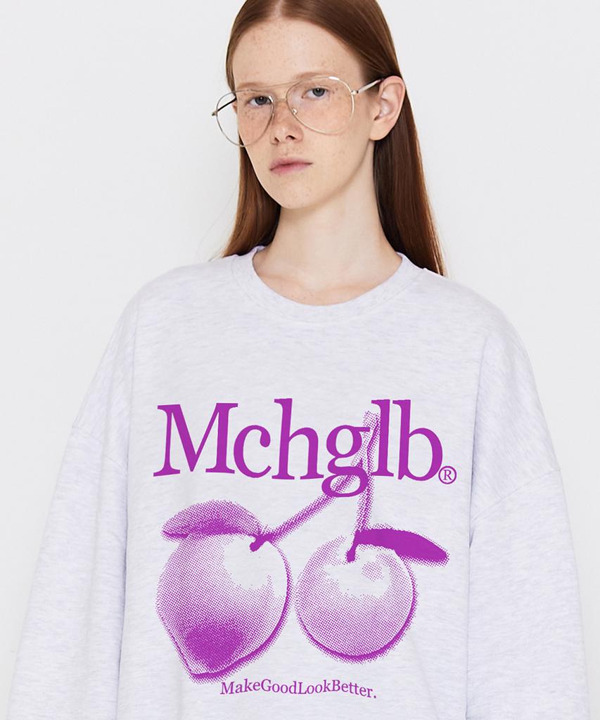 MATCHGLOBE Monocolor Peach Sweatshirt (Light Melange)