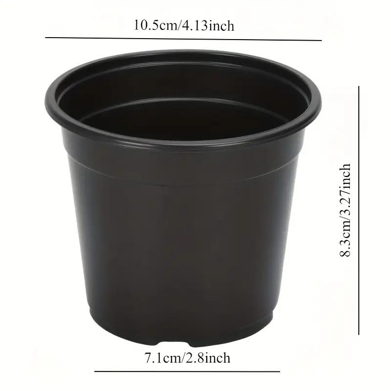 20pcs Large Soft Plant Seedling Pots For Promotes Growth Thickened Breathable Plastic Flower Nursery Pots Gardening Accessories