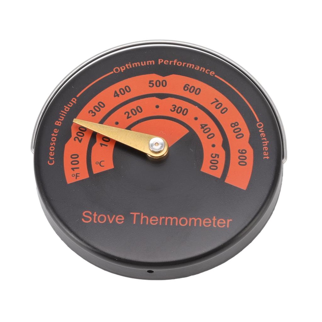 Magnetic Stove Thermometer Bimetal Wide Scale Range Stove Temperature Meter for Home Fireplace