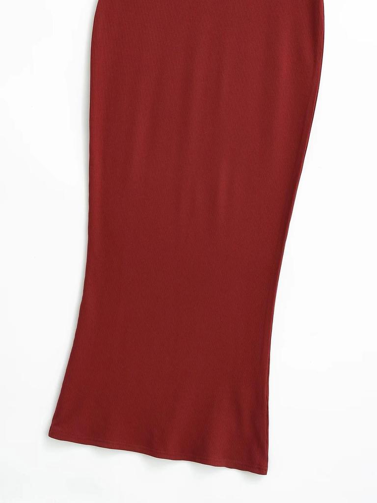 Chic V-neck Slim Fit Short-Sleeve Dress: European & American Style Summer Midi
