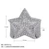 Hip-Hop Trend Light Luxury Ring Personality Domineering Titanium Steel Diamond-Encrusted Five-Pointed Star Ring Women