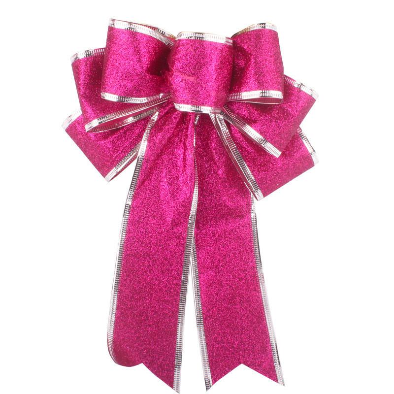 Christmas Stunning 20cm Bow Decorative Ornaments In Elegant Colors Perfect For Festive Cheer