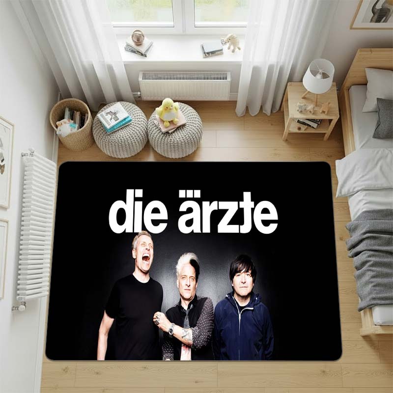 Die Ärzte Punk Band Carpet, Bedroom Rug, Doormat,Living Room Rug, Bedside Carpet, Computer Chair Mat, Birthday Christmas Gift.