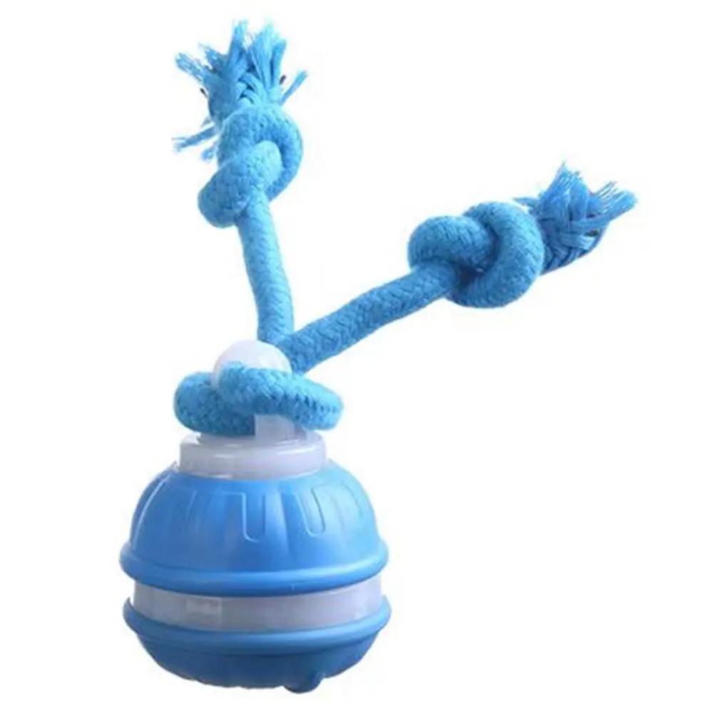 

Active Rolling Ball USB Rechargeable Squeaky Dog with Rope Automatic Dog Ball for Medium Small Dogs Puppy синий