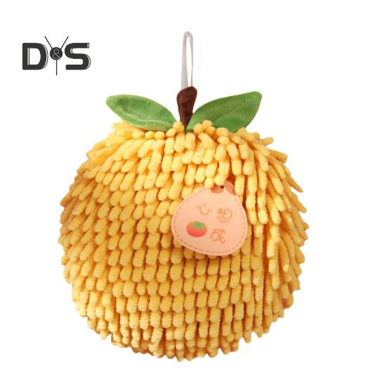 

Полотенце для рук из шенилла с ремешком для подвешивания, хорошо впитывающее воду мягкое сверхтонкое волокно, утолщенная тряпка, устойчивая к пятнам, многоразовая для уборки кухни и ванной комнаты жёлтый