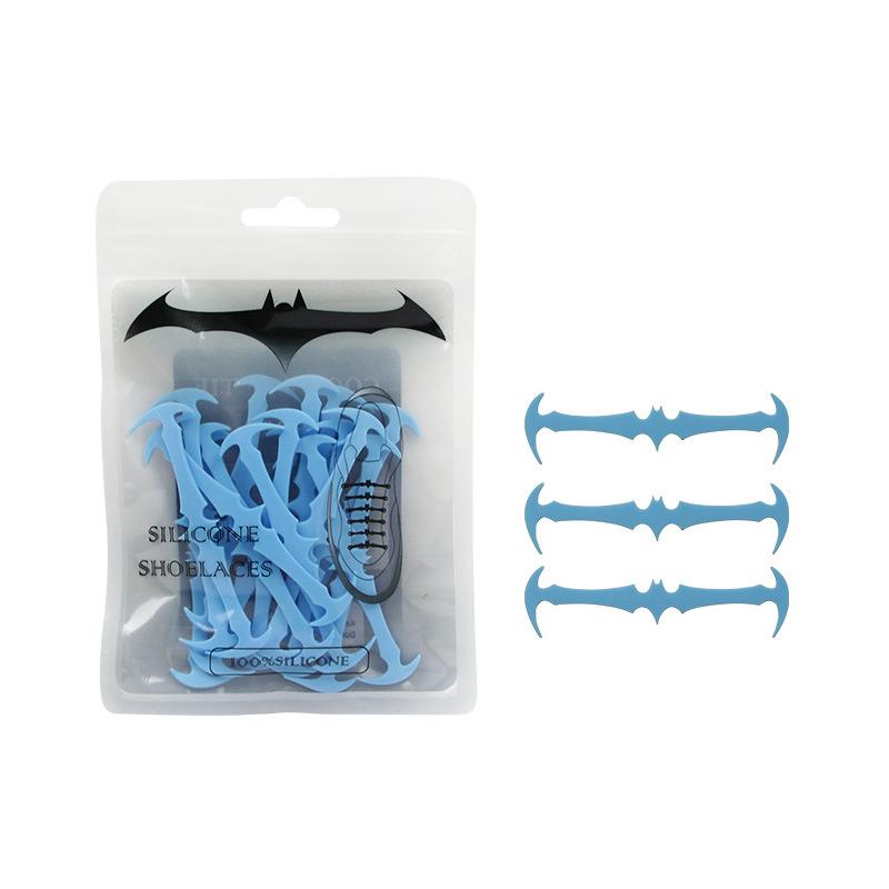 16ks/sada Silikónové šnúrky do topánok Elastické Plastové Bez kravaty Biela silikónová šnúrka do topánok Dospelý Deti Šnúrky do topánok v tvare netopiera L7