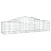 Arch Topped Gabion Baskets 6 pcs 200 x 50 x 40 60 cm Galvanized Steel
