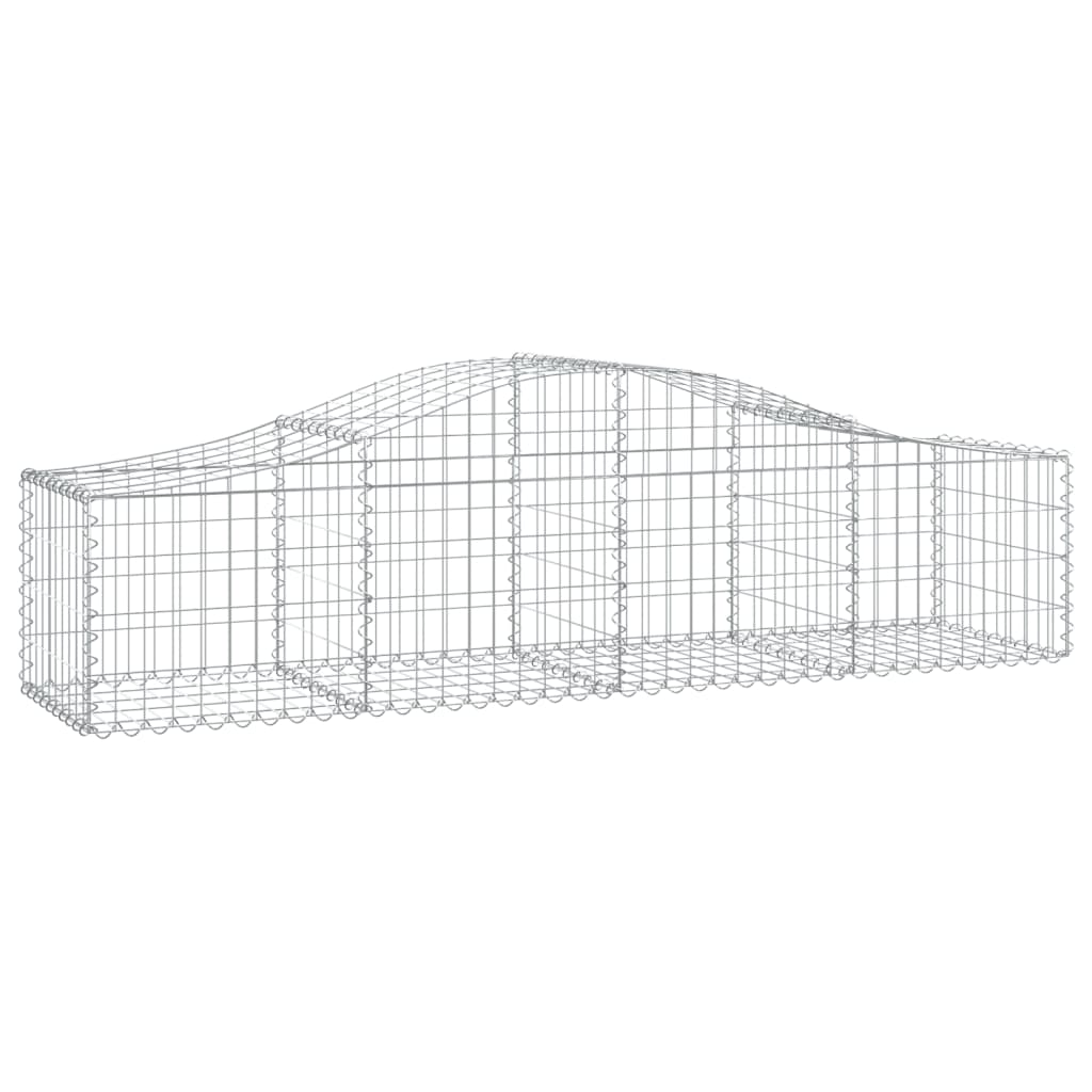 Arch Topped Gabion Baskets 6 pcs 200 x 50 x 40 60 cm Galvanized Steel