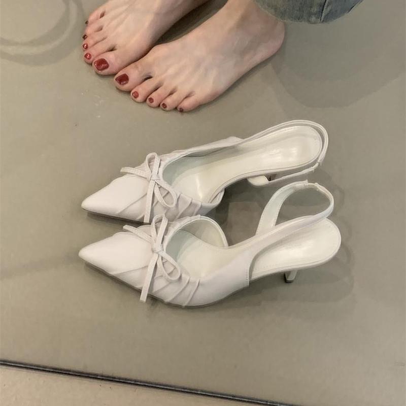 Fashion Summer High Heel Women Sandals Fashion Pointed Toe Singbacks Shoes Design Style Banquet Party Dress Sandalias Shoes