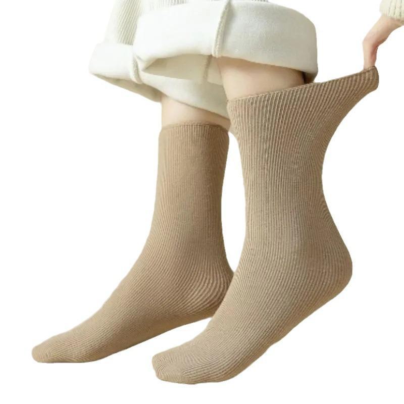 Women's Snow and Sleep Velvet-Lined Thick Warm Socks - Mid-Calf Autumn/Winter Cozy Footwear