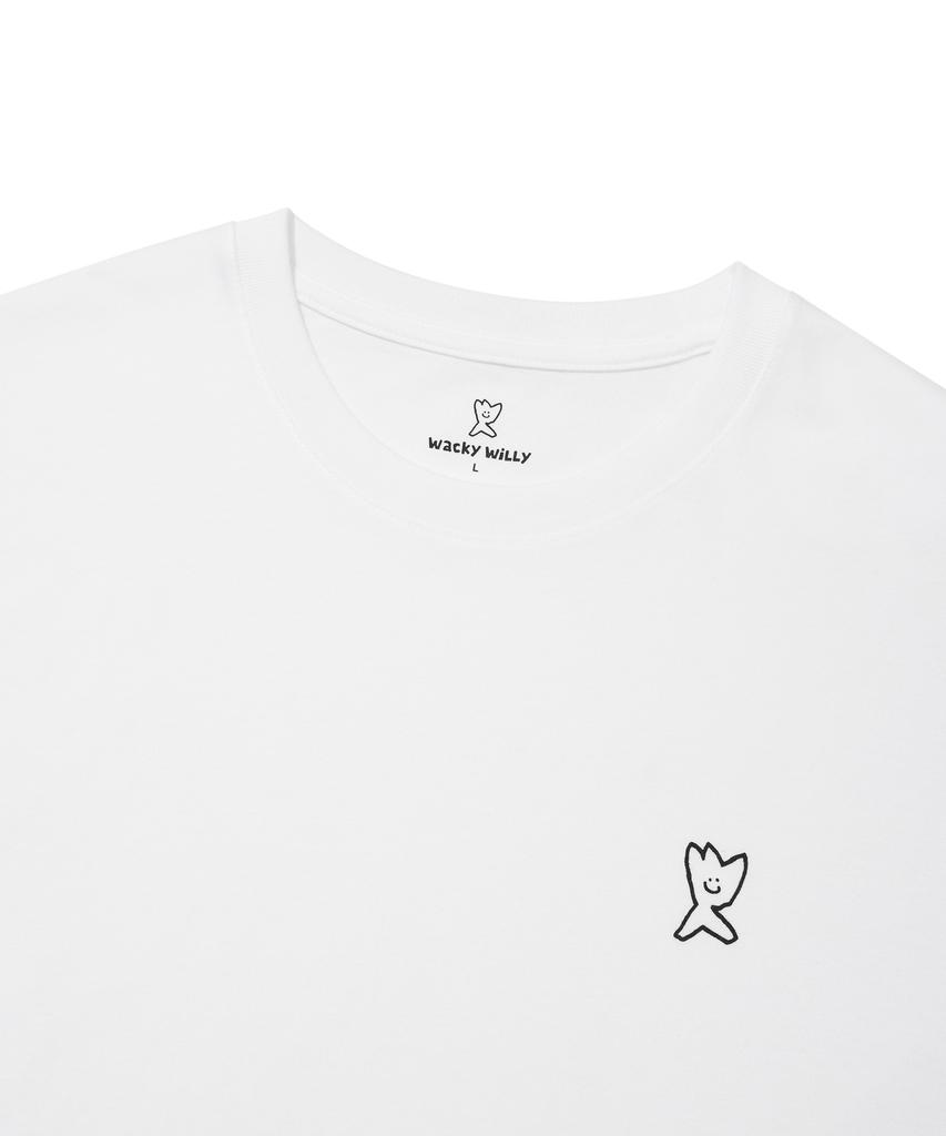 WACKY WILLY [26Ss] 2-Pack Signature Short Sleeve T-Shirt Black/White