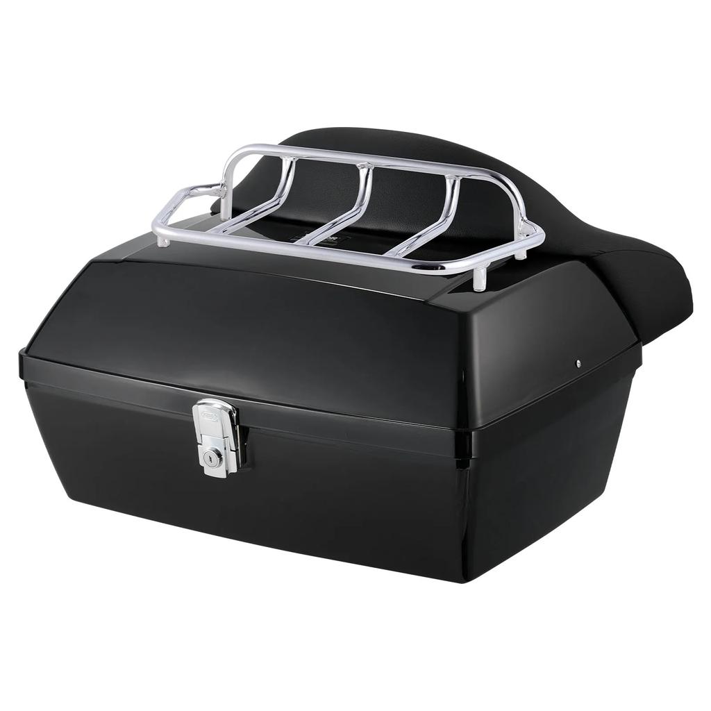 VEVOR Motorcycle Top Case, Universal Durable PP Material Motorbike Tail Box with Reflective Panel