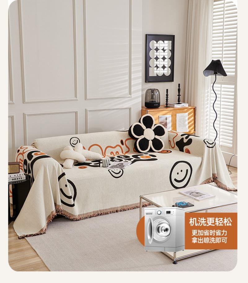 Anti Cat Scratch AB Double-sided Sofa Cover Cloth Machine Washable Chenille Jacquard Sofa Cover