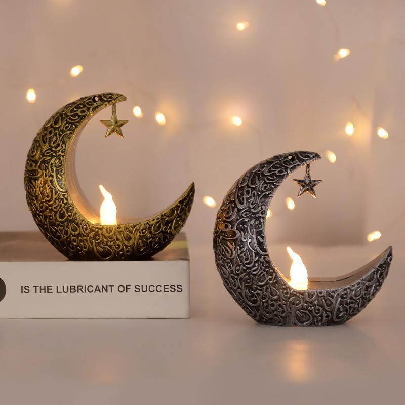 Ramadan Kareem Led Lantern Light Eid Mubarak Ornaments Decoration for Home 2025 Islamic Muslim Party Supplies Eid Al-Fitr Gift