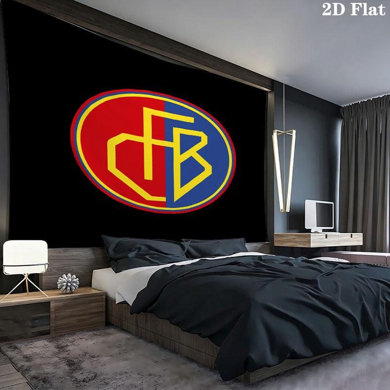 FC Basel Wall Tapestry Aesthetic Wall Hanging Printed Fabric Blanket Decorative Tapestries for Bedroom Living Room Home Decor