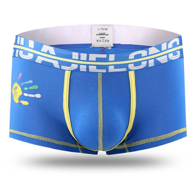 Topyard Men's Low Waist Cotton Boxer Briefs - Breathable Teen Fashion Print