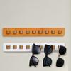New Wooden Eyeglass Storage Rack Wall Mounted 9 Hooks Sunglasses Organizer Space Saving Multi-Purpose Eyeglass Holder for Office