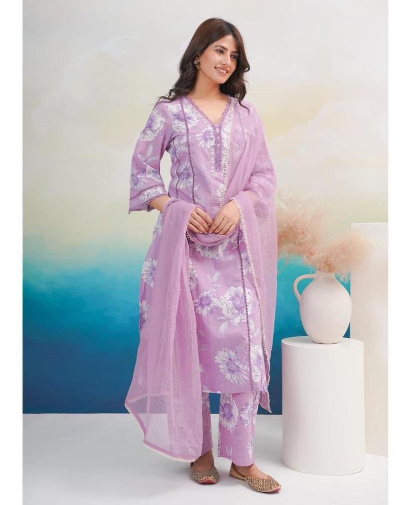 Indian Women Designer Kurta Pant Dupatta Set Bollywood Top Tunic Kurti Salwar Suit Dress