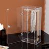 Acrylic Necklace Display Stand with Dustproof Door - Desktop Jewelry Organizer Box
