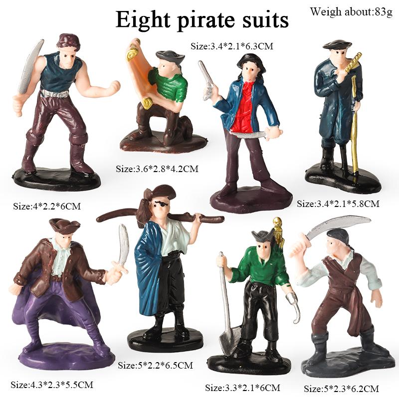Oenux Creative Pirates of the Caribbean Mermaid Princess Model Action Figure Figurines Cake Toppers Kid Toy Halloween Gift