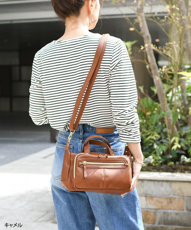 Mail-order Wallet Mini Shoulder Bag, 2-way, Women's Shoulder Bag, Crossbody Bag, Small, Lightweight Wallet Pouch, Black, Size F