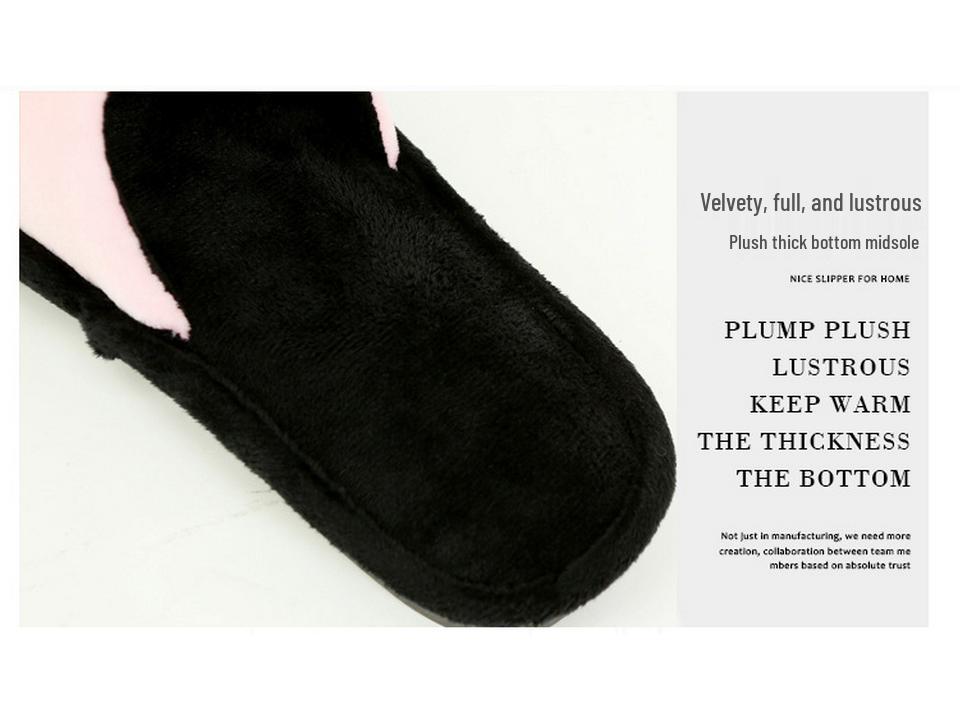 Jujia Autumn/Winter Warm Cotton Open-Toe Slippers for Men and Women