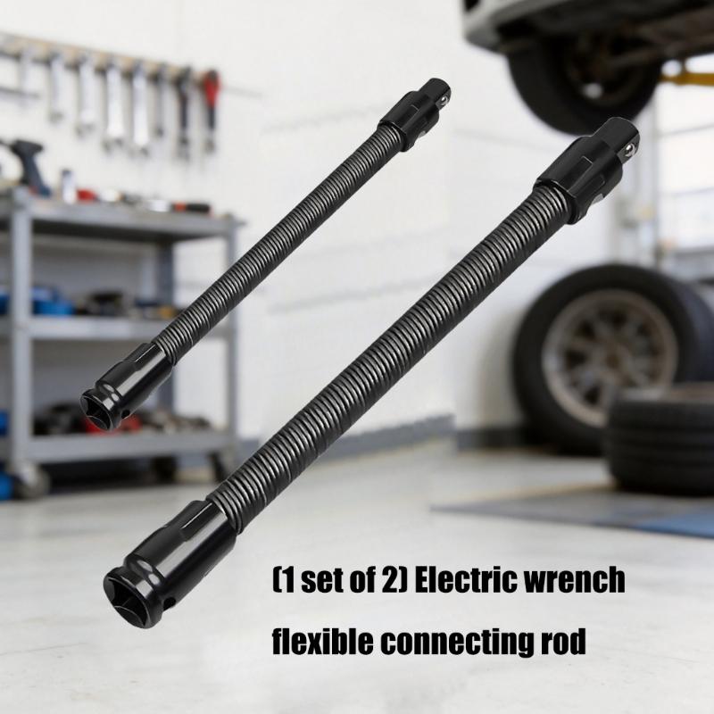 Flexible Alloy Soft Extension Bar For Electric Impacts Wrenches With Quick Connecting Design And Anti Vibrations Feature