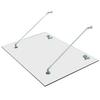 Copertină Copertină Sticlă Ușă Copertină, Sticlă Securizată Oțel Inoxidabil 304 Sticlă Transparentă 150 x 90 cm