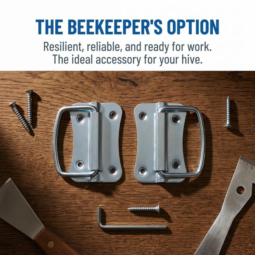 2 Pcs Thicken Ring Pull Chest Handle Stainless Steel Bee Frame Gripper Beehive Handle  Box Chest