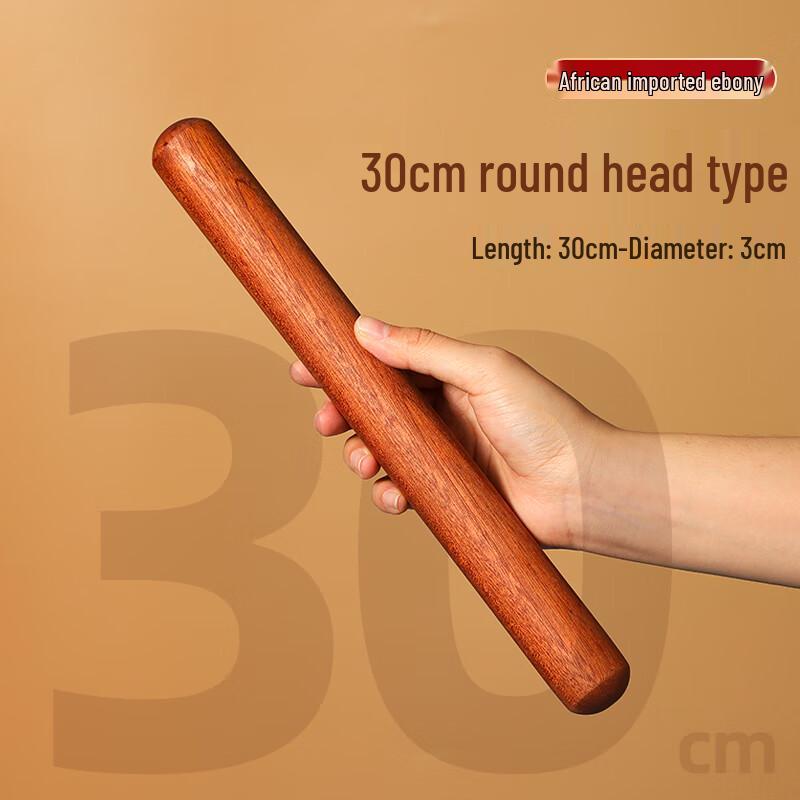 Zhao Ran Natural Wutan Wood Rolling Pin & Glass Kneading Mat Set