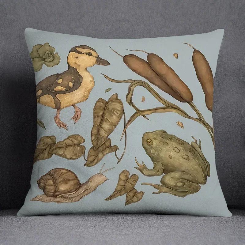 Forest Animal Series Decorative Pattern Pillowcase Living Room Sofa Bedroom Home Decoration Pillowcase Car Decoration Cushion