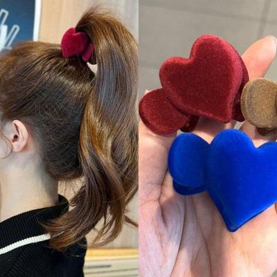 Süße Haarspangen, Alice, geflochten, modische Haarnadel, Haarschmuck, beflocktes Herz, Pferdeschwanz, Haarspange, Kopfbedeckung für Frauen