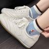 Women's Cute Cartoon Embroidered Ankle Socks - Breathable, Thin, Color Block, Ribbed Cuff for Spring/Summer