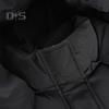 Winter Down Coat Neck Protection Stand Collar Padded Hooded with Pockets Zip-up Parka Windproof Heat Retention Daily Cold Weather Outwear Cotton