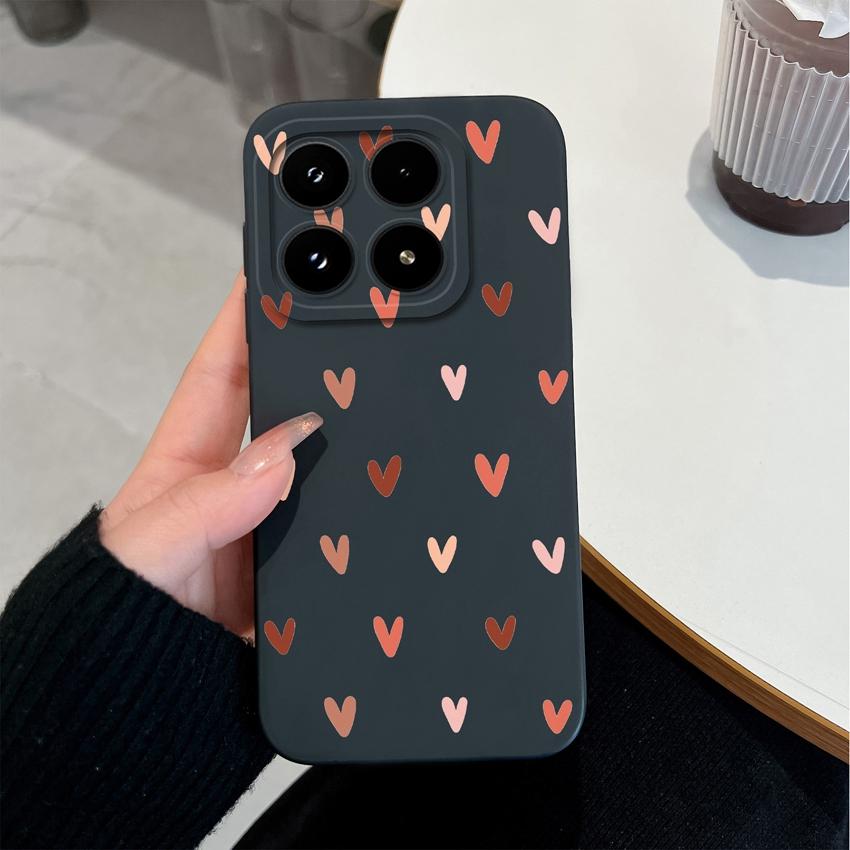 Multicolored Love Heart Patterns Phone Case For Xiaomi 17 15 15T 14T Pro Poco M7 M8 F7 F8 C71 C75 Shockproof Silicone Back Cover Shell For Xiaomi Capa