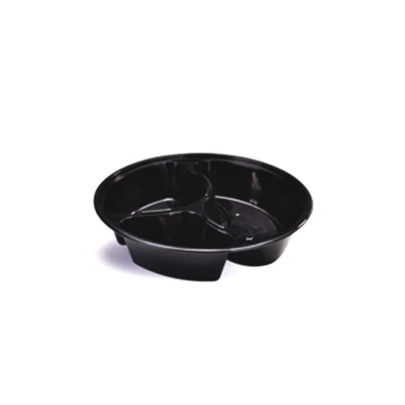 Round 3-Compartment Microwaveable Disposable Food Containers