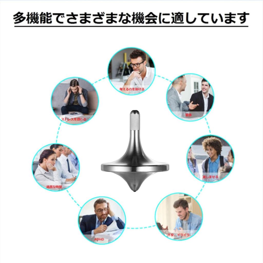 Loqatidis Precision Metal Spinning Smooth Perfect Relieves Stress and EDC Metal Decompression Desktop Gyroscope Toy Top, Long-Lasting Spin, Balance,