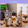 Adorable Coffee Bean Gnome Figurine Cozy Home Accent With Rustic Cloth Design