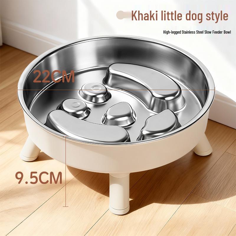 Stainless Steel Non-Slip Slow Feeder Bowl for Pets - Large Capacity for Dogs and Cats