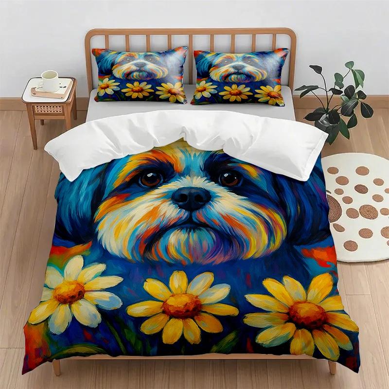 

Cartoon Animal Print Digital Printing Quilt Cover Set with Pillowcase - No Bed Sheets Required Comforter Cover AU Double(180x210cm)