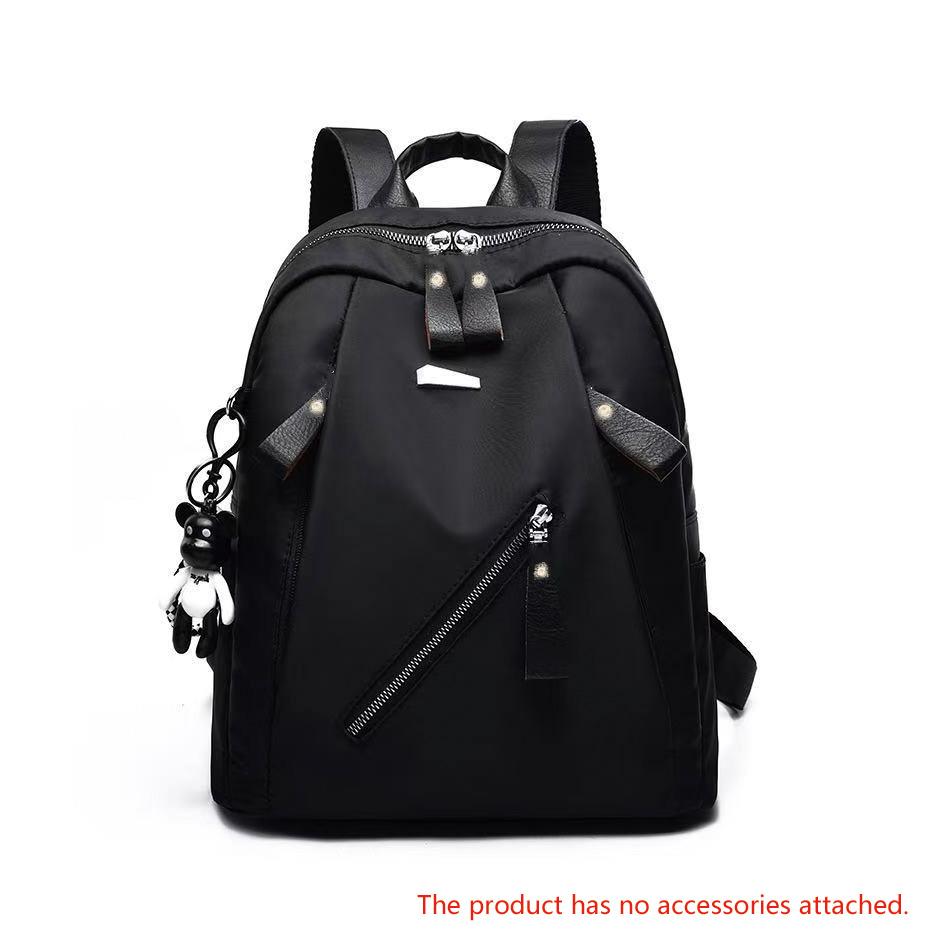 Women s Trendy Street Style Backpack - Oxford Fabric School Bag for Teens чёрный