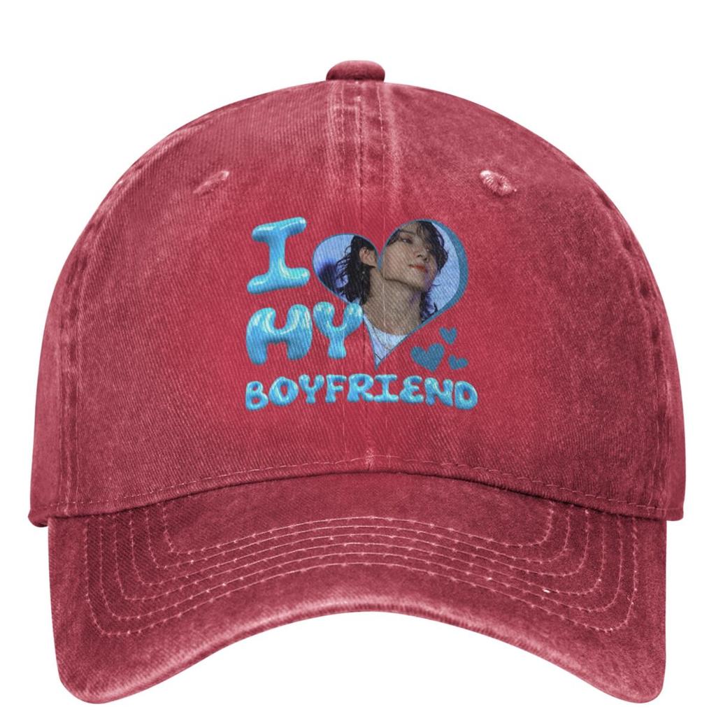 I Love My Boyfriend Jungkooks Baseball Cap Y2k Cool Couple Women Trucker Hat Sunshade Kpop Rock Snapback Cap Gift