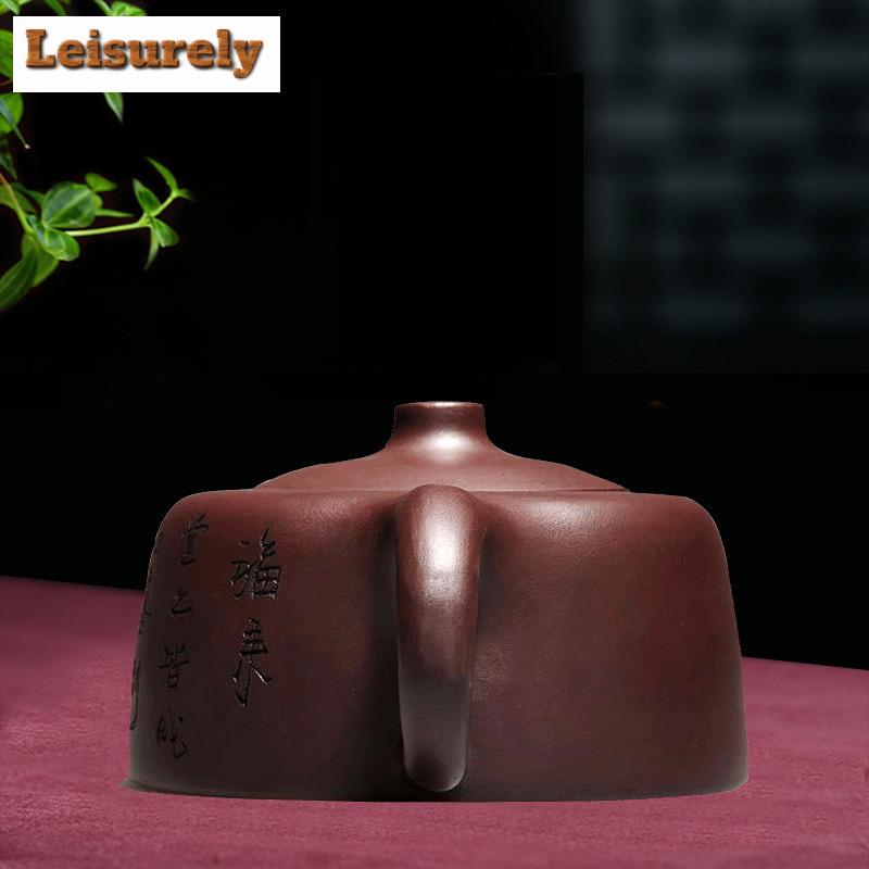 300ml Traditionelle Yixing Lila Ton Teekannen Handgefertigt Skyline Kanne Roh Erz Lila Schlamm Kessel mit Filter Zisha Teeset Cafés Geschenk