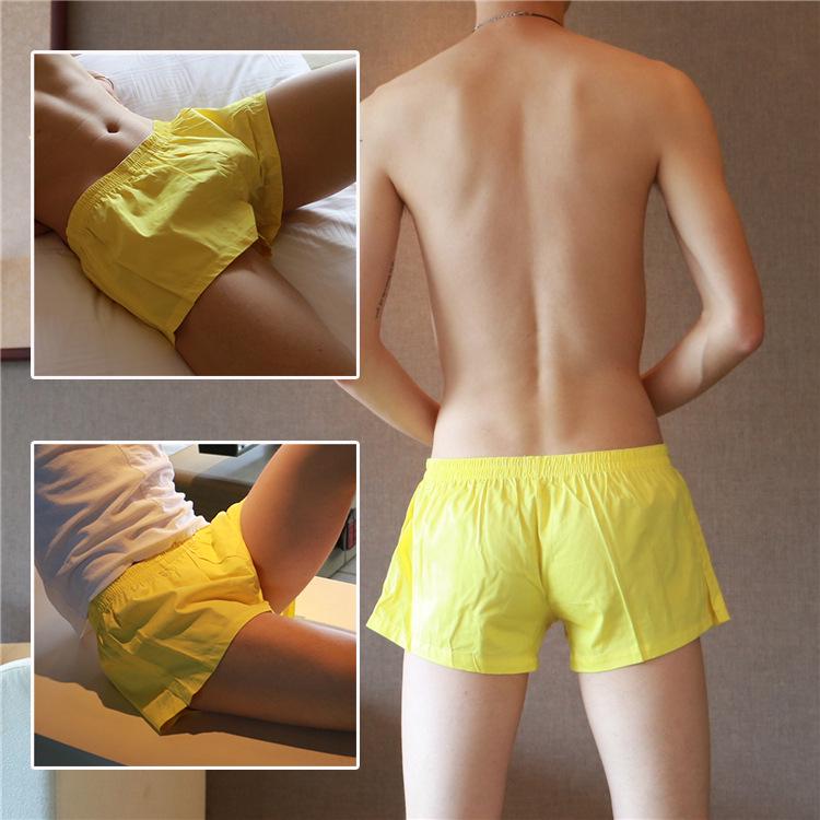 Men's Casual Low-Rise Cotton Boxer Briefs 016-PJ