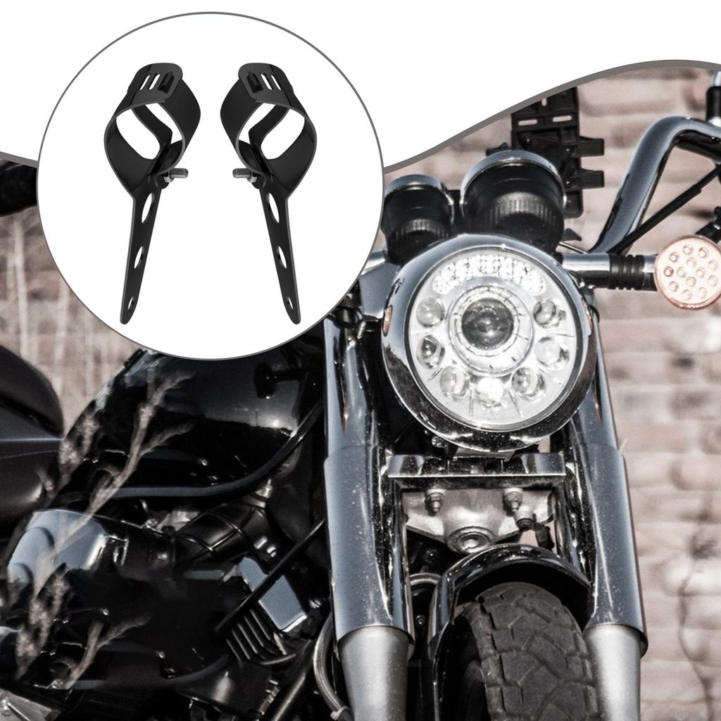 Professional Motorcycle Headlight Mounting Clamp Steel Construction Universal Front Fork Bracket Heavy Duty Holder for 35mm-48mm