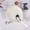 Wear-Resistant Scoop Holder Smooth Surface Cutlery Stand Ceramic Spoon Rest  Restaurant Supply