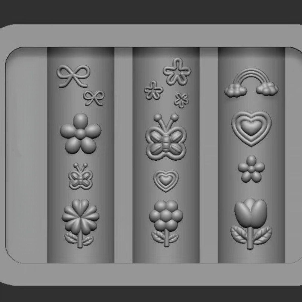 3D Balloon Flower Bowknot Nail Art Silicone Mold